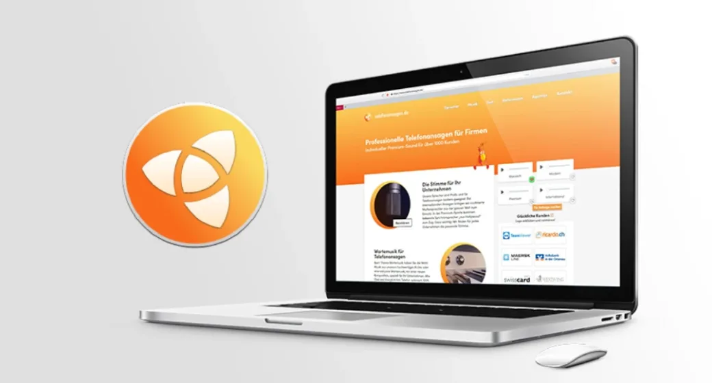 Telefonansagen de website mockup