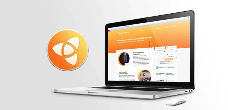 Telefonansagen de website mockup