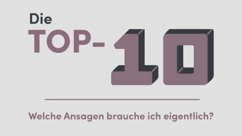 Die 10 wichtigsten Telefonansagen